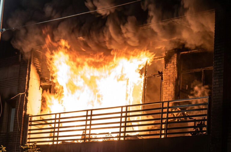A massive fire broke out in a 21-storey residential building in Noida, with initial reports suggesting a possible air-conditioner explosion as the cause. Emergency teams rushed to the scene to control the blaze.