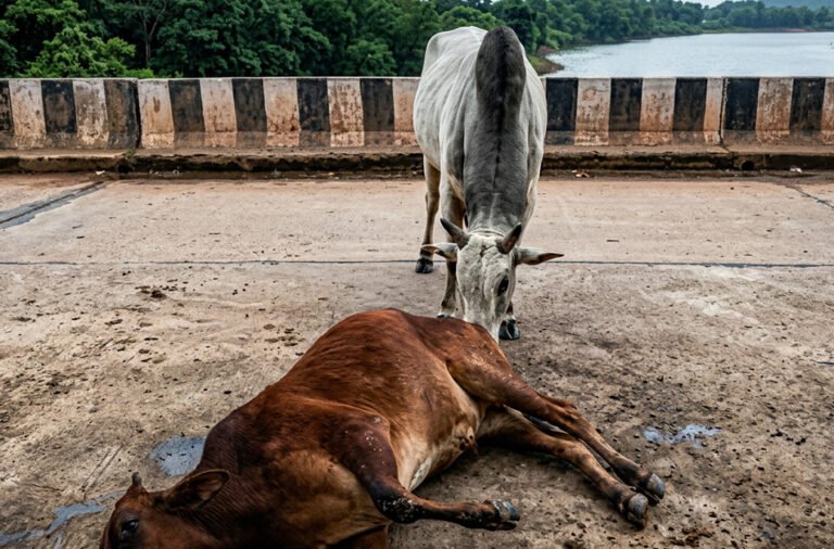 A cow was seriously injured after eating a mango allegedly stuffed with explosives, prompting concern over the dangerous use of explosive bait. 🐄🥭💥🚨⚠️