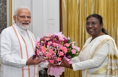 Droupadi Murmu has arrived in Mayurbhanj, while Narendra Modi is scheduled to visit the district tomorrow.