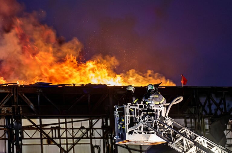 A stage caught fire while a Ramayana play was being performed, triggering panic among the audience. Fortunately, prompt action helped prevent a major tragedy.