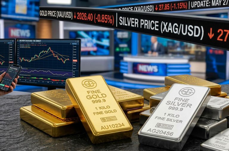 Gold and silver prices witness a sharp decline; gold falls by ₹4,000 per 10 grams.