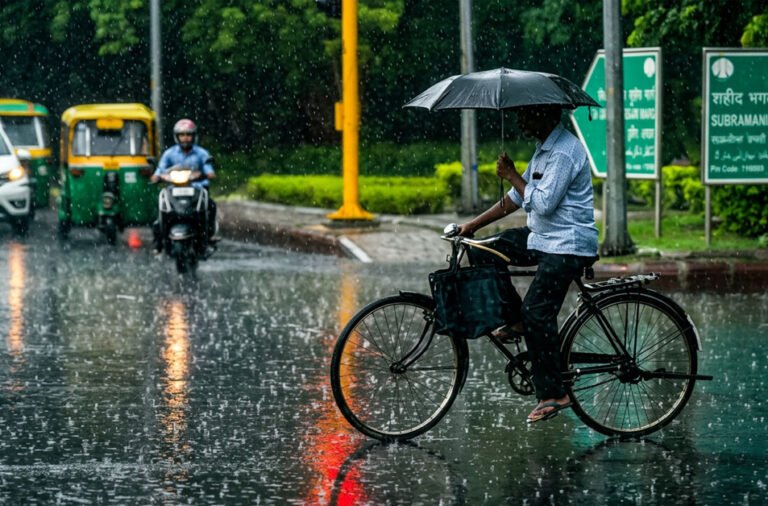 Monsoon becomes active across the country; heavy rainfall lashes several states, while thunderstorm alerts have been issued for Delhi, Uttar Pradesh, and Haryana. 🌧️⛈️⚠️🇮🇳