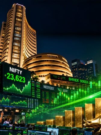 BSE Sensex surges 1,695 points, while NIFTY 50 gains 461 points, reflecting strong momentum in the stock market. 📈💹🚀🇮🇳