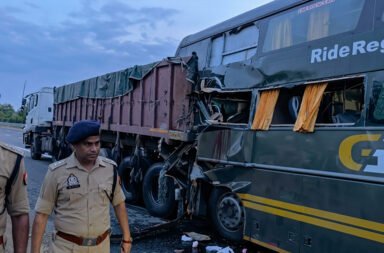 A bus collided with a trailer on the Yamuna Expressway, leaving four people dead and 20 others injured in the tragic accident.