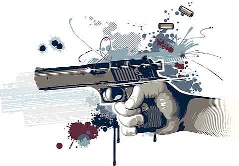 Gun Shoot on Business Men