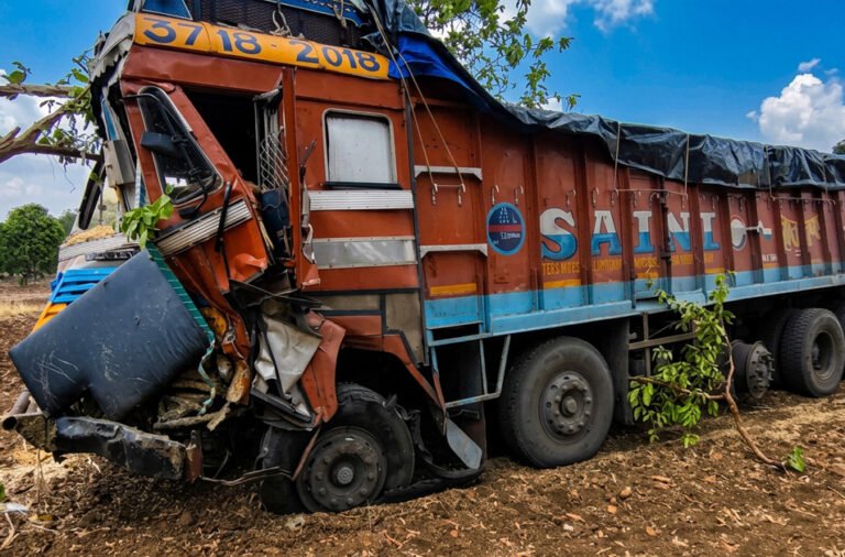 A truck ran over passengers in a tragic road accident, leaving two people dead and seven others injured.