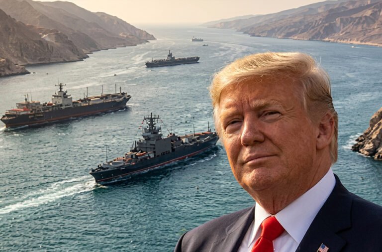 **America will impose a 20% charge on cargo passing through the Strait of Hormuz.**