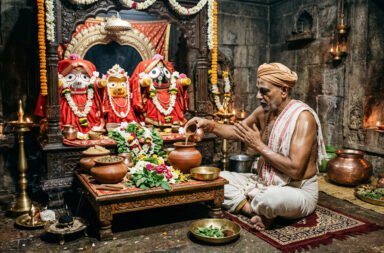 During the Anasara period, Lord Jagannath is not offered the regular Anna Bhoga (cooked rice offering). Instead, the sacred Anasara Pana, a special medicinal drink, is prepared and offered as part of the traditional rituals while the deities are believed to be recovering from their ceremonial fever