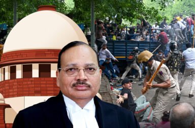 Opposition to police action during the student protest; Supreme Court says lathi-charge is not permissible during peaceful demonstrations.