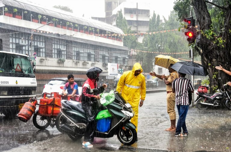 Torrential rain has lashed Mumbai, leading authorities to shut schools and colleges to ensure the safety of students amid waterlogging and severe weather conditions.