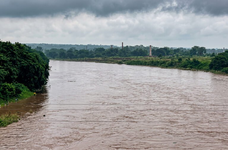 Budhabalanga river continues to swell; Baripada reels under the impact of incessant rainfall.