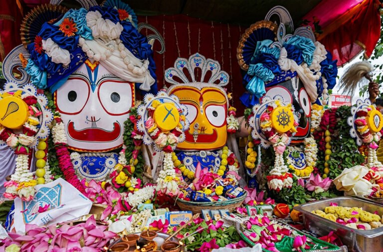 **Shreejiu partook of the traditional Poda Pitha at the Mausi Maa Temple.**
