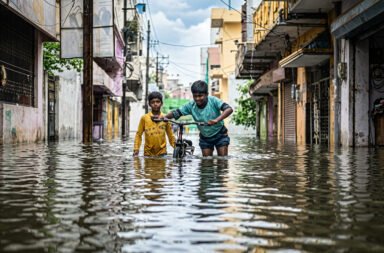Heavy rainfall has led to nearly two feet of waterlogging in front of a school, causing inconvenience to students, parents, and staff and raising concerns about drainage infrastructure in the area.