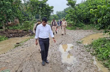 Struggles continue for flood-affected residents; six panchayats remain waterlogged. The District Collector reviewed the situation in the affected areas, while the Deputy Chief Minister is scheduled to visit the flood-hit region tomorrow.