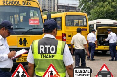 Action against illegal school buses.