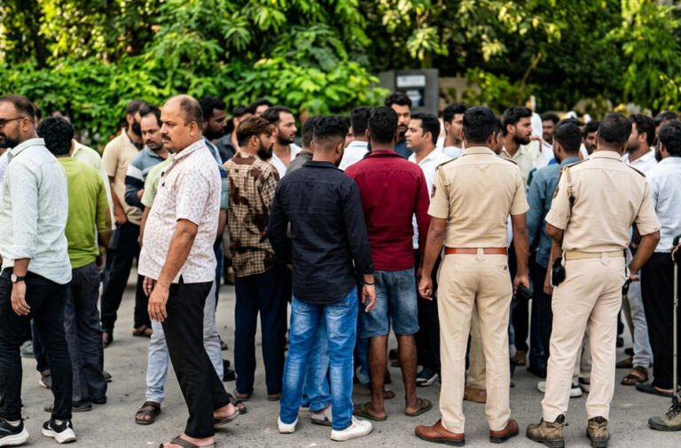 Master Canteen turns into a battleground; clash breaks out between police and drivers.