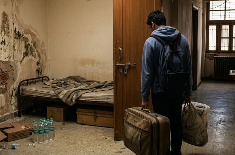 Students, frustrated over poor facilities, leave the hostel; 180 students vacate the premises.