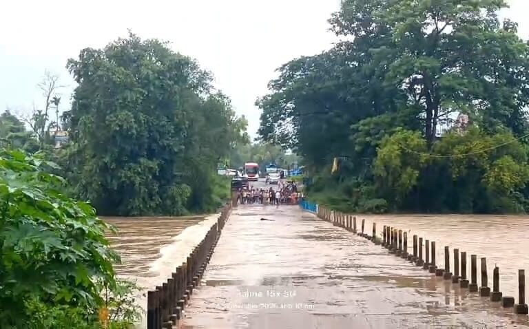Poteru Bridge floodwater Malkangiri