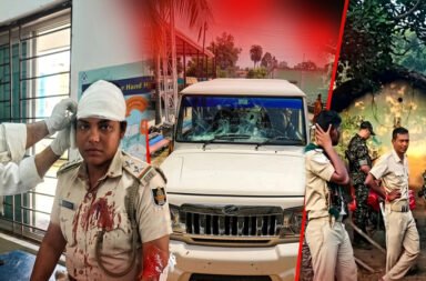 Ruckus during raid on illegal liquor; excise officials attacked and vehicle vandalised. Woman SI injured; five arrested, five bikes seized.
