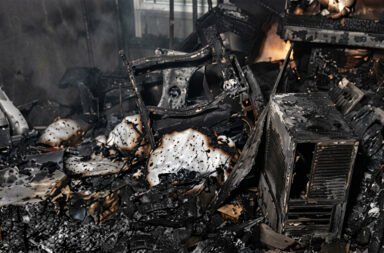 Fire breaks out at Punjab National Bank branch.