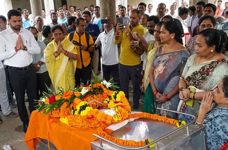 Funeral pyre lit on his birthday; martyr soldier’s mortal remains consigned to the five elements.