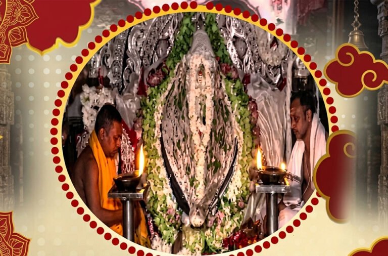 Divine Dhabalamukhi Besha of Maa Samaleswari on Mahalaya.