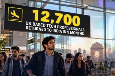 Uncertainty Over H-1B Visas; 12,700 Tech Professionals Have Returned to India in Nine Months. Make the headline more conciseClarify the nine-month timeframe